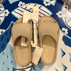 NWT CALIA Beige Slide Sandals Size 6